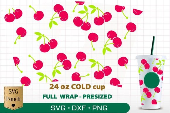 Cherry Cup Pre-sized Wrap SVG