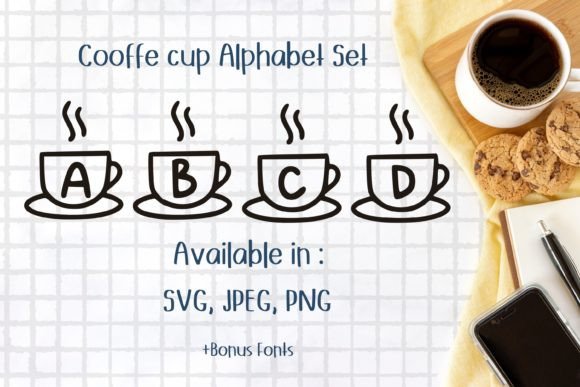 Coffee Cup Alphabet Set SVG Review