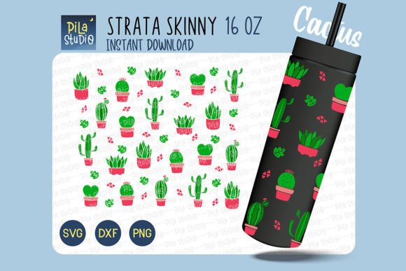 Cute Cactus Succulent Strata SVG Cricut