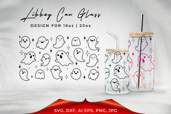 GHOSTS Svg, Libbey Glass, Halloween Svg