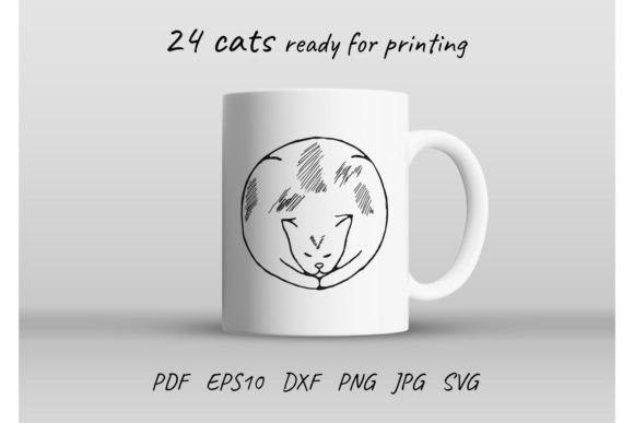 Mug Cup Cats Sublimation SVG PNG EPS DXF