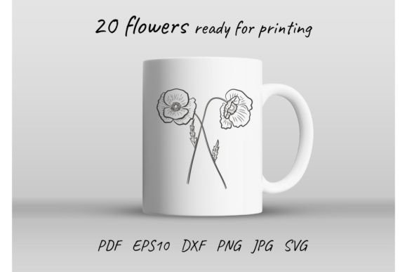 Mug, Cup Flowers Sublimation SVG