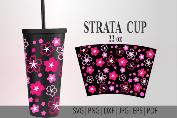 Sakura Strata Wrap Cup 22 Oz No Holes