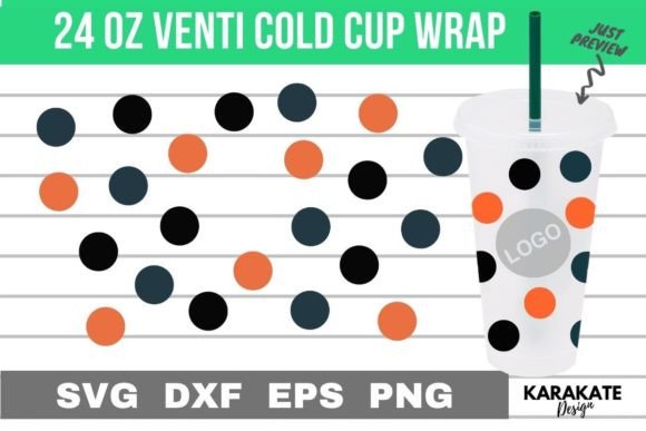 The Dots – Venti Cup Hole Wrap SVG