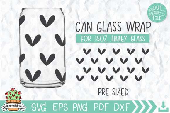 Valentines Day Gift Can Glass Svg
